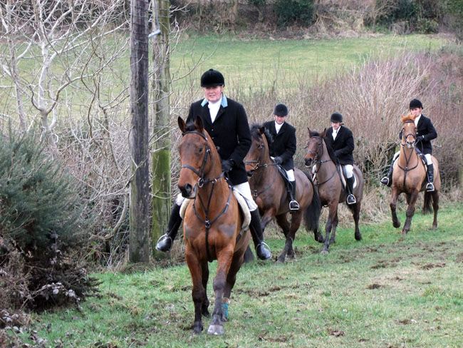 Chairman, Mr P Turley, leads the way to the next draw